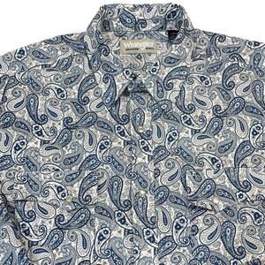 Wrangler Wrancher Pearl Snap Shirt Mens Sz L Long Sleeve Paisley Print Western